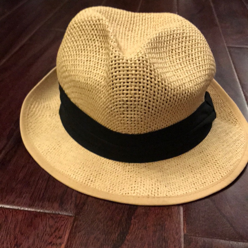 Straw Hat with Black Band